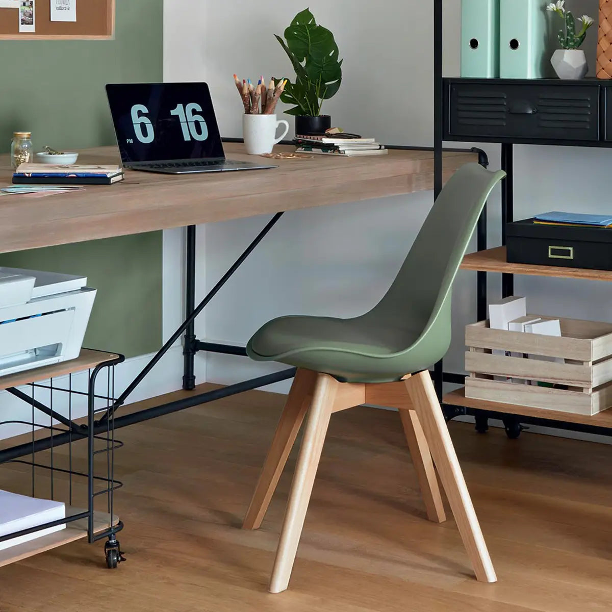 Scaun de masă Atmosphera Baya, Polipropilenă, Fag