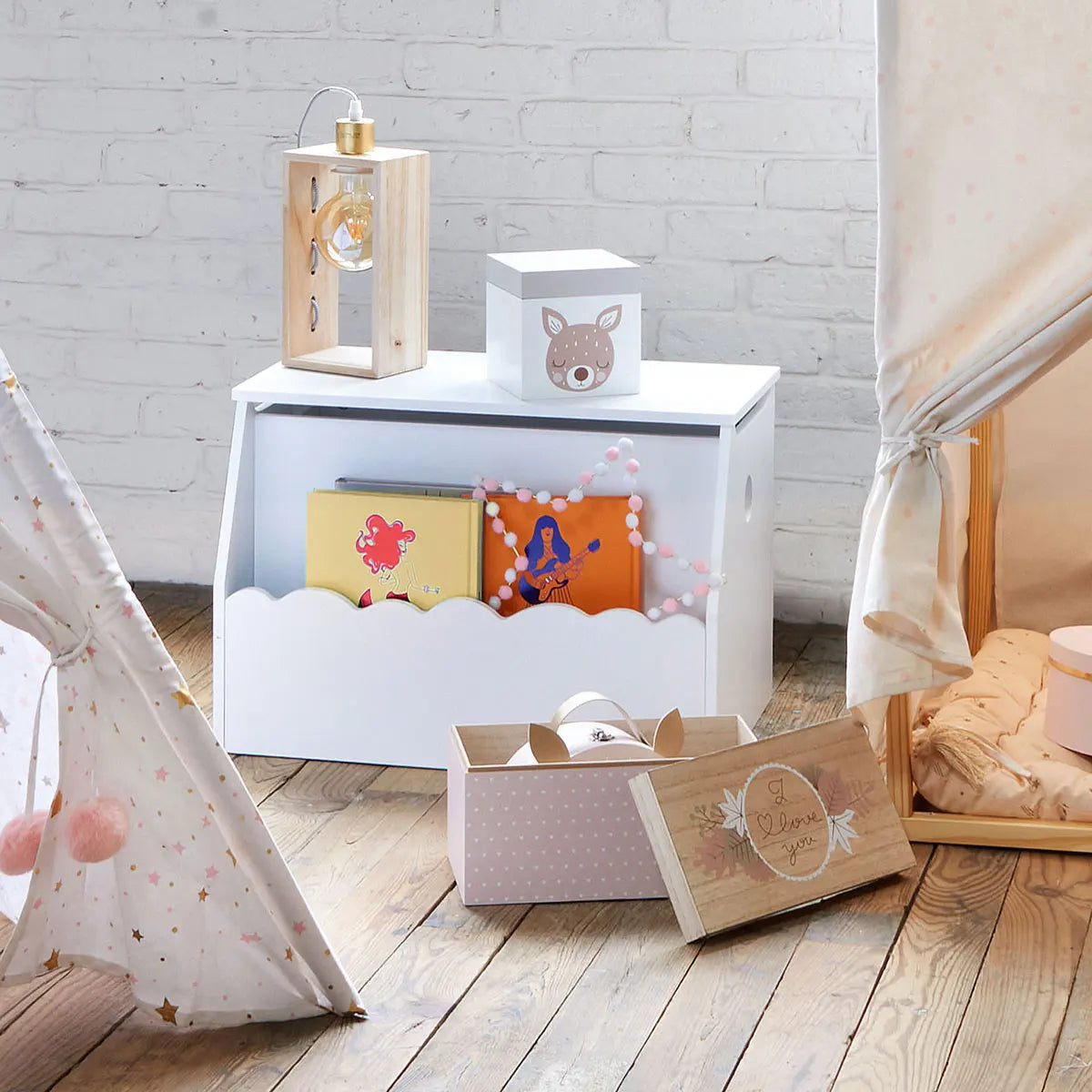 Jucărie cu atmosferă de bibliotecă pentru copii, MDF