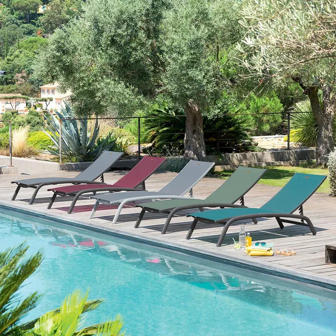 Алуминиев шезлонг Hesperide Bonao, Маслина/Графит