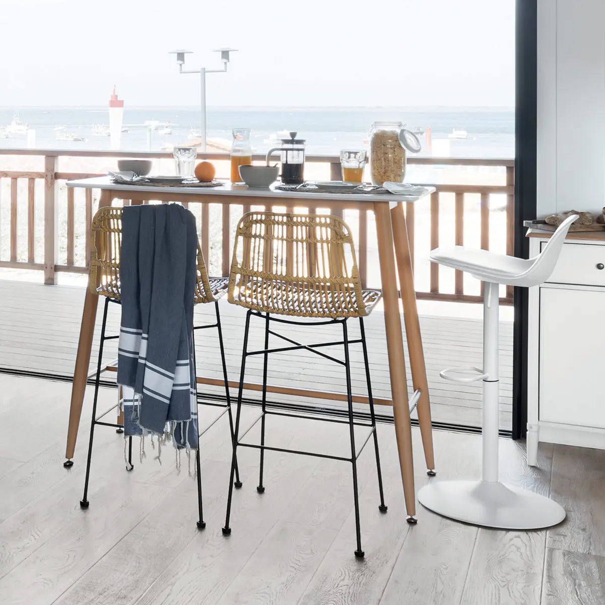 Masă de bar Atmosphera Roka, albă