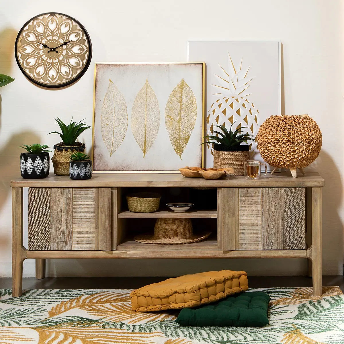 Comodă TV Atmosphera Banila 150x45x55 cm, Salcâm