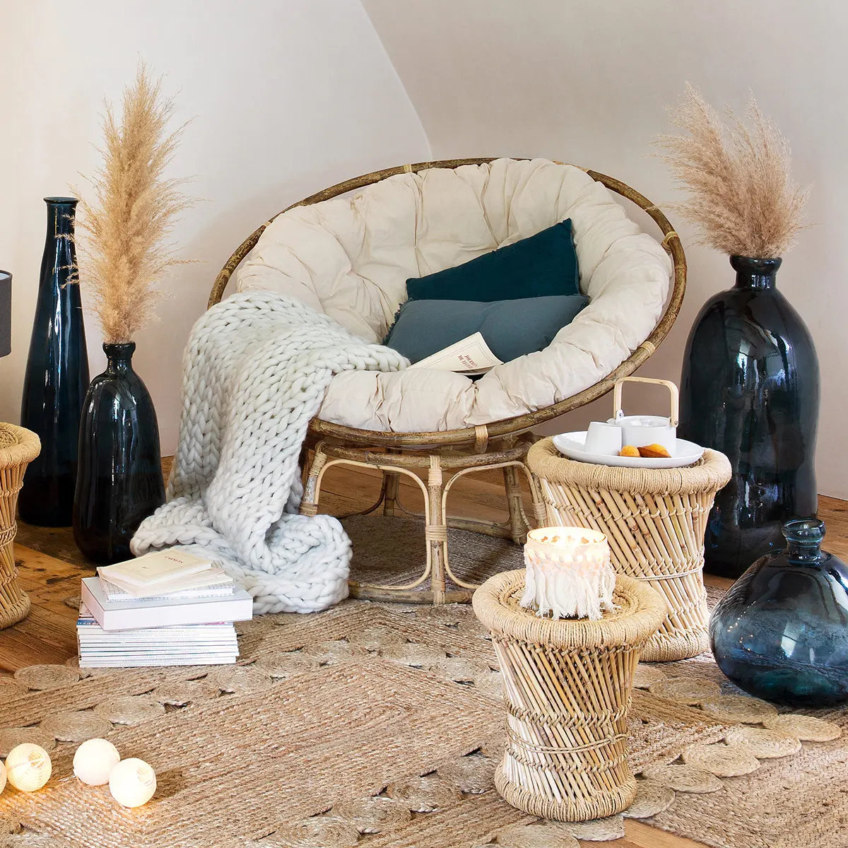 Fotoliu atmosfera Seram, Rattan, 112 cm