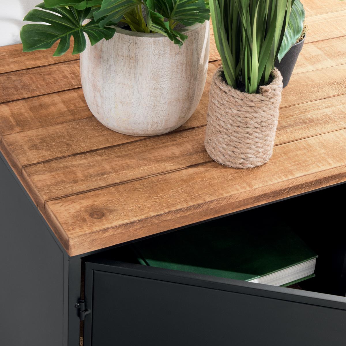 Dulap Atmosphera Cierna, 140x85 cm, Negru