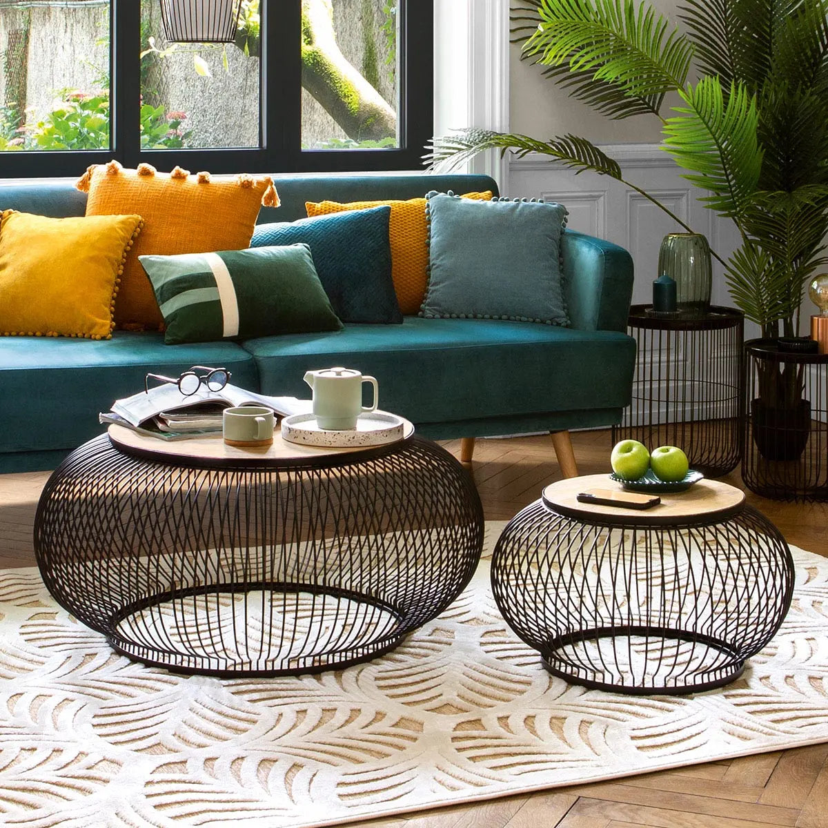 Masă de cafea Atmosphera Esther, lemn de mango, 2 bucăți