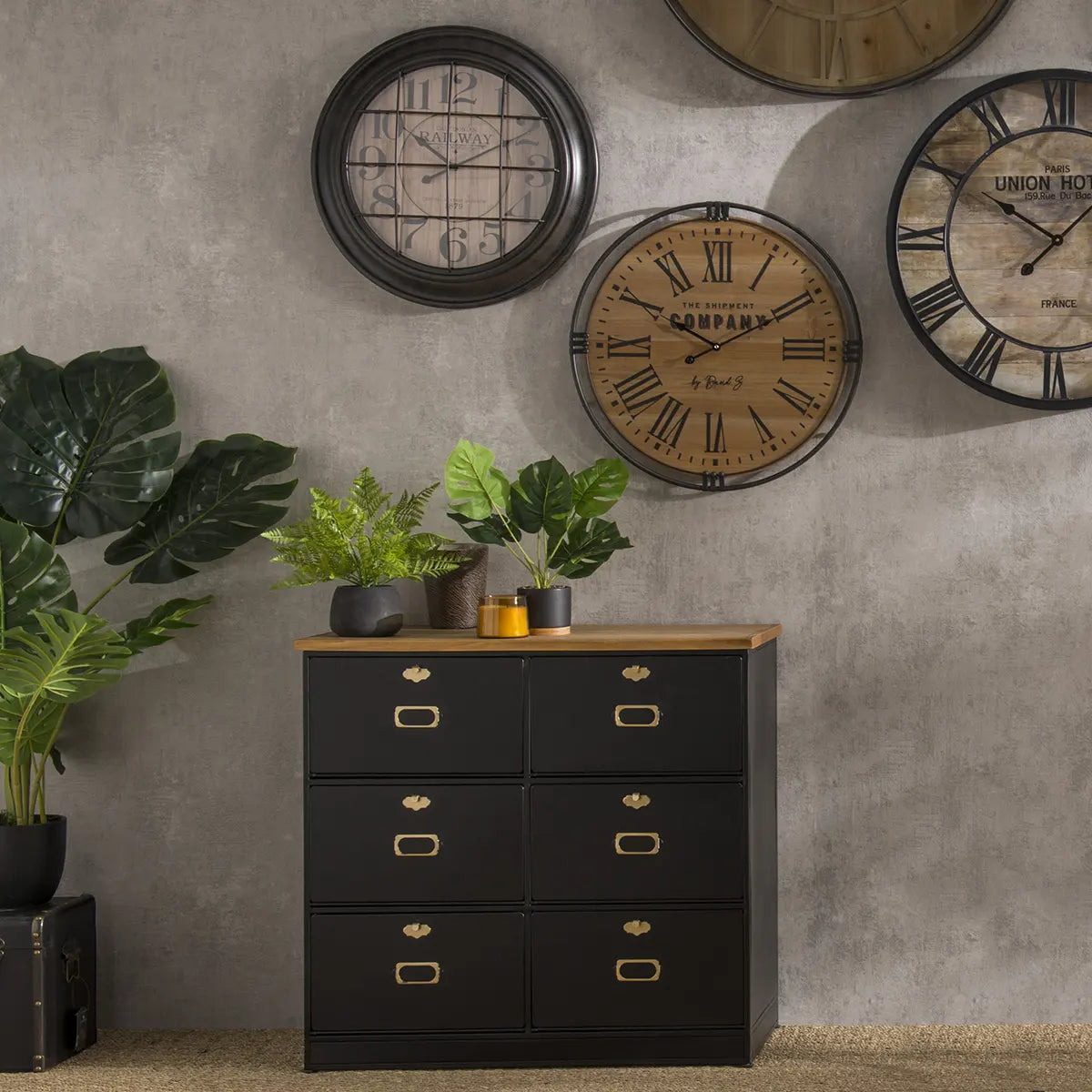 Ceas de perete Atmosphera The Colonial Factory, Ø58 cm, Metal și MDF