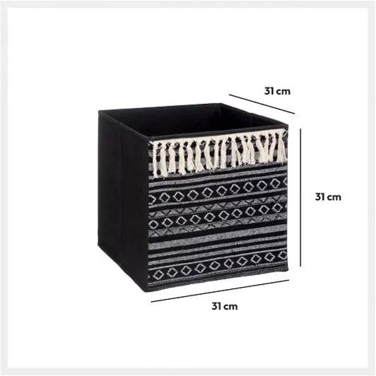 Cutie depozitare 5five Mix & Modul Ethnique, Cu Pompoane, 31x31 cm