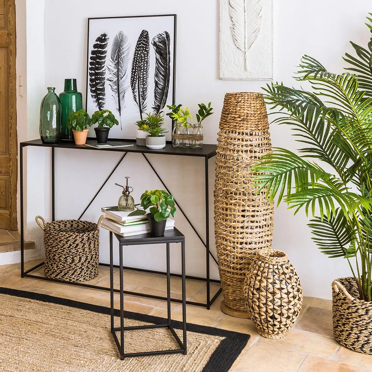 Lampion atmosphera Nisip, Lemn, Natural, 118 cm