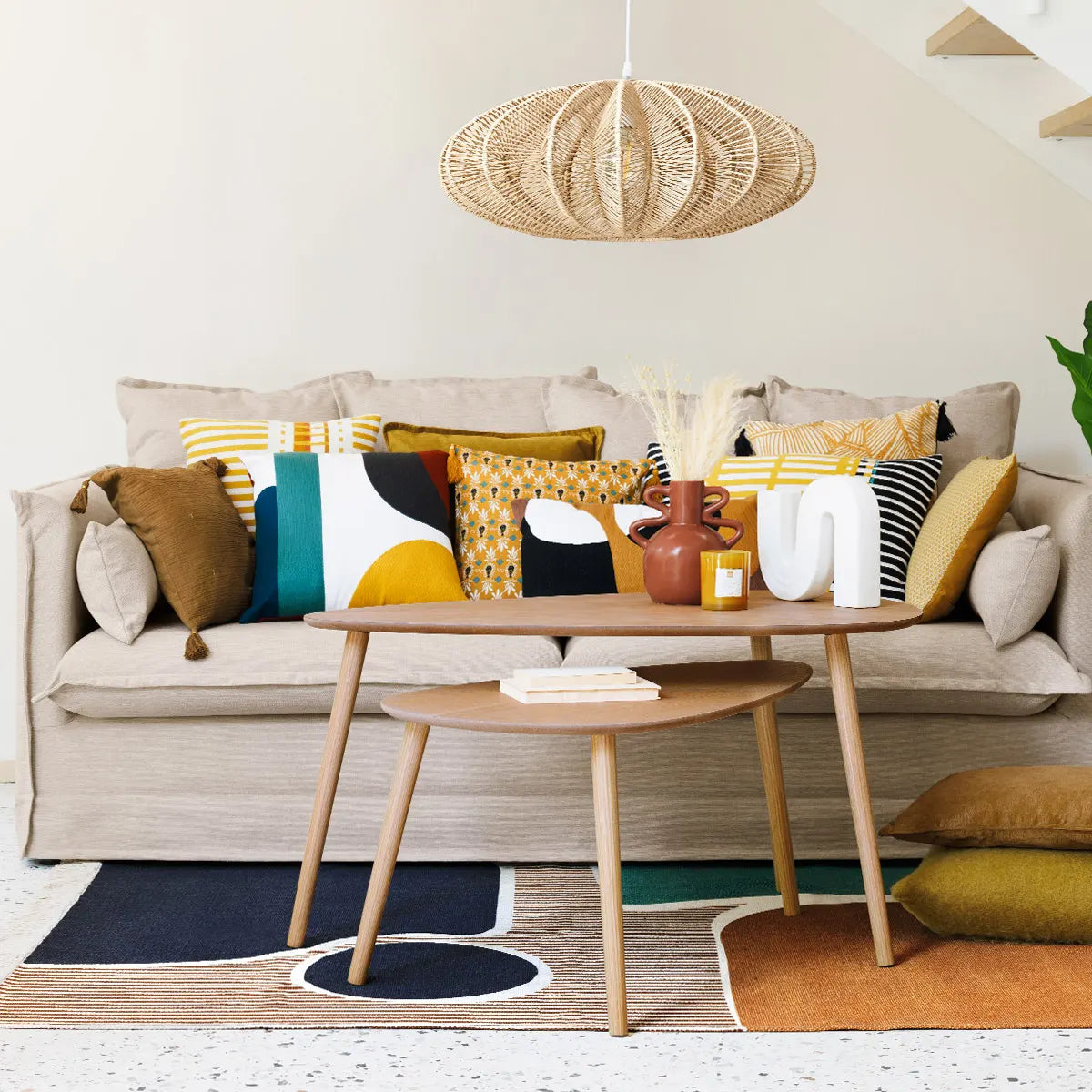 Lampă suspendată Tery, 57 cm, hârtie