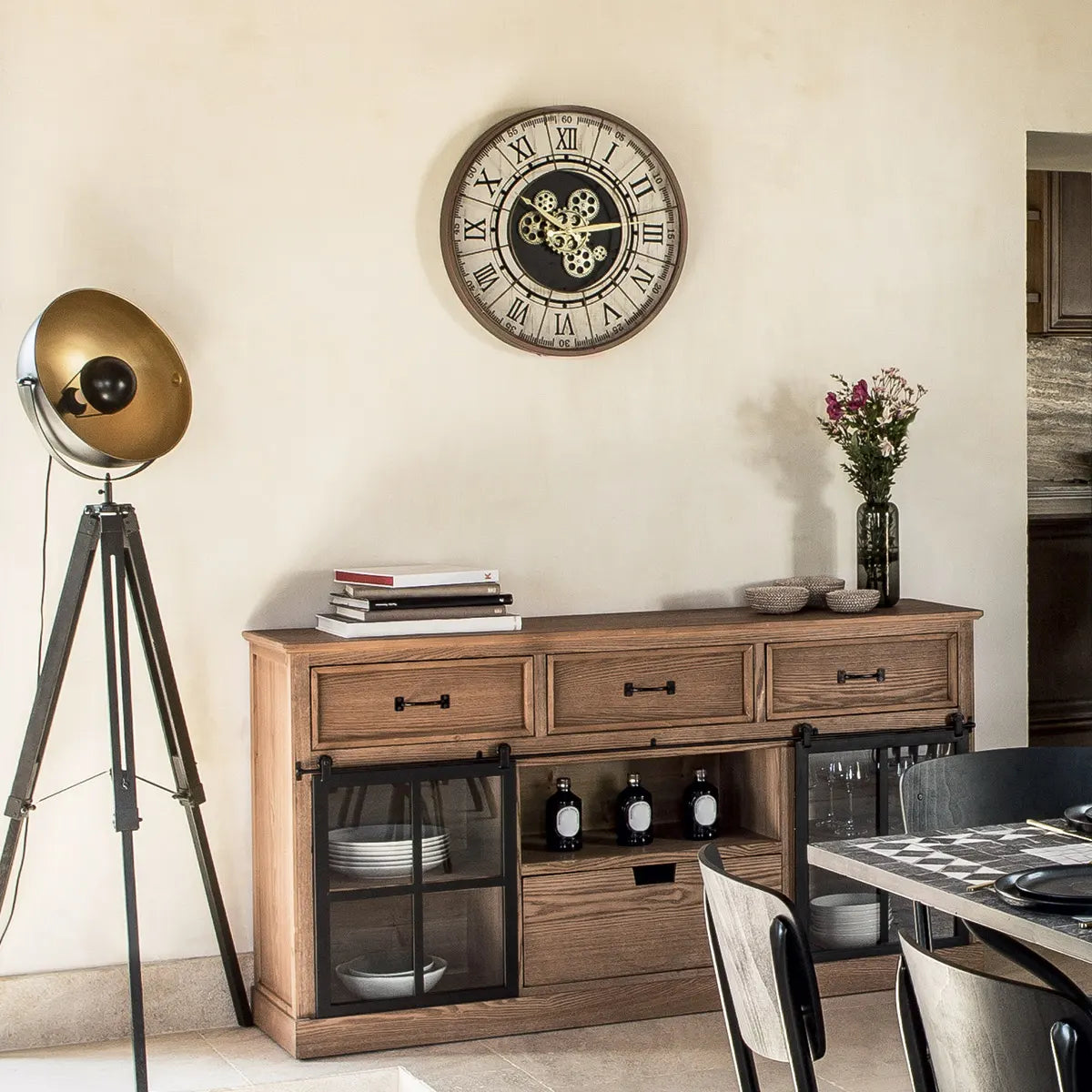 Ceas de perete Atmosphera Stella, Mecanism, Ø57 cm, Metal