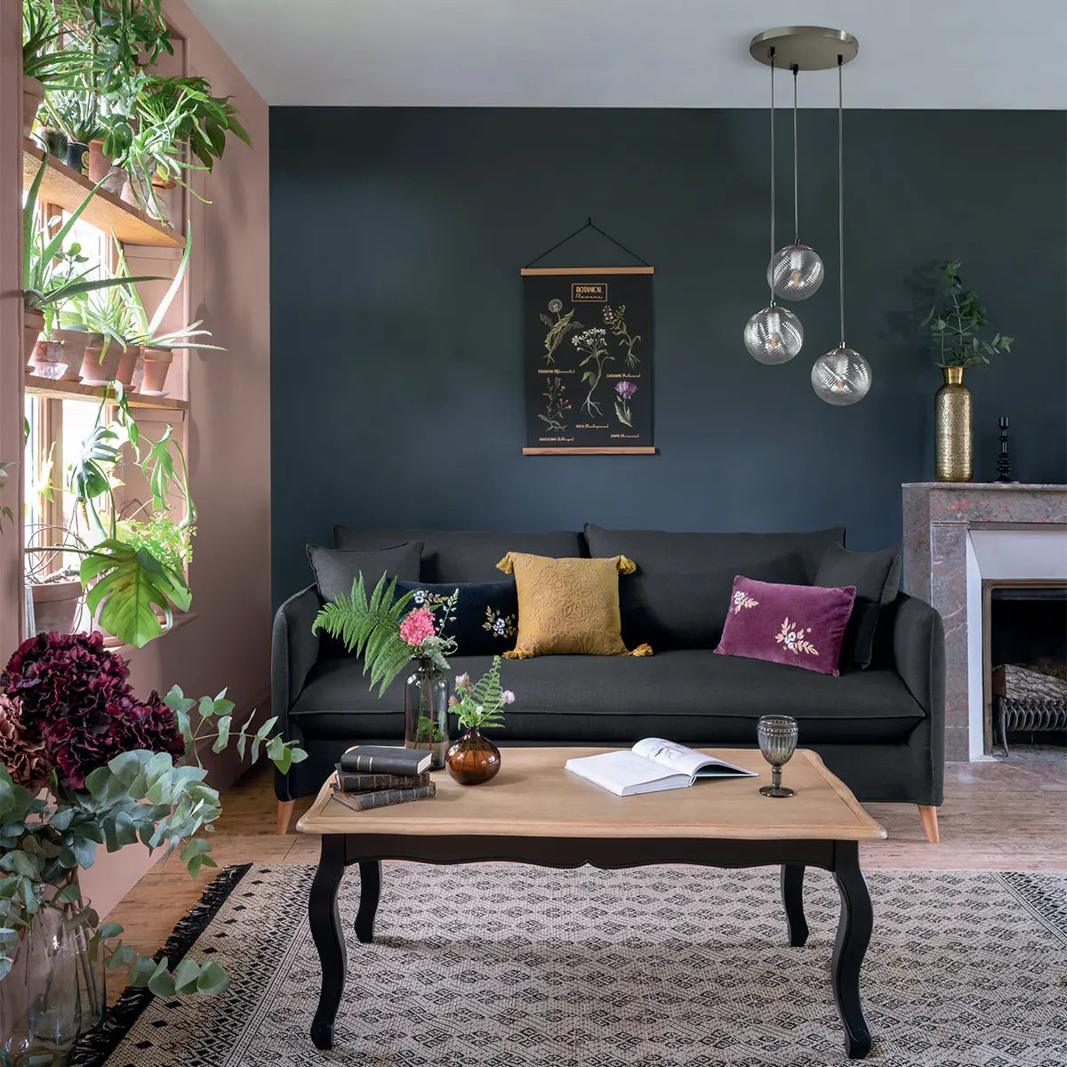 Masă de cafea Atmosphera Chrisa, 110x60 cm, Negru