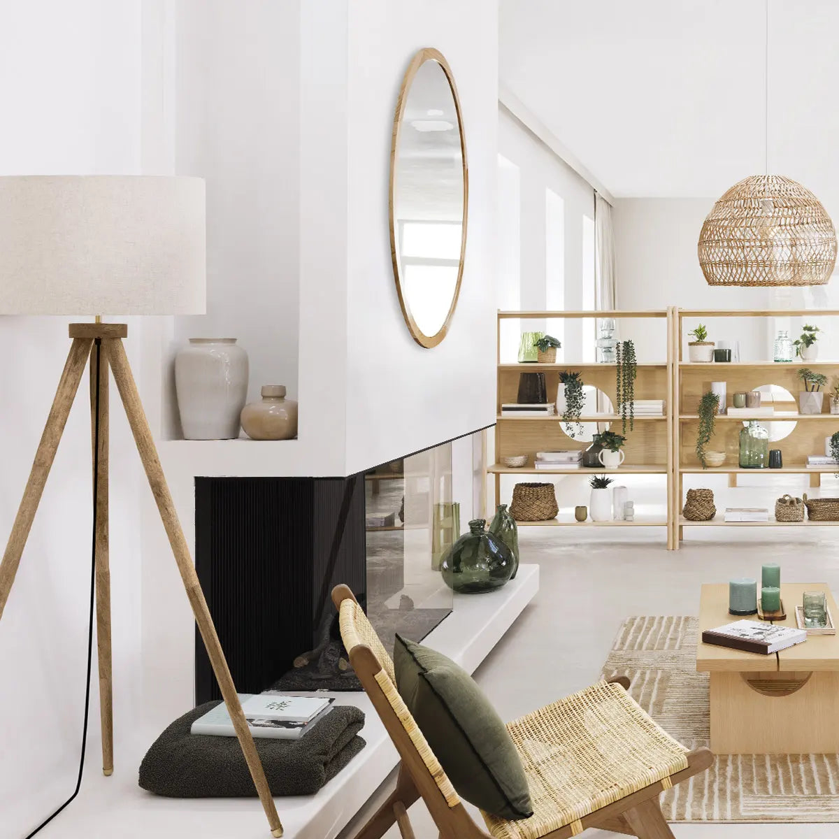 Felinar Atmosphera Olga, Lemn, Natural, 150 cm