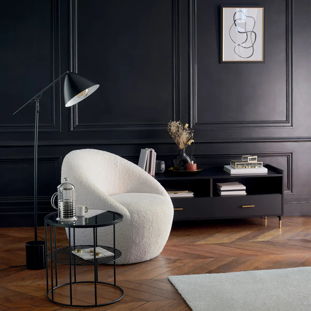 Comodă TV Atmosphere Tedy 120x47x40 cm, Metal