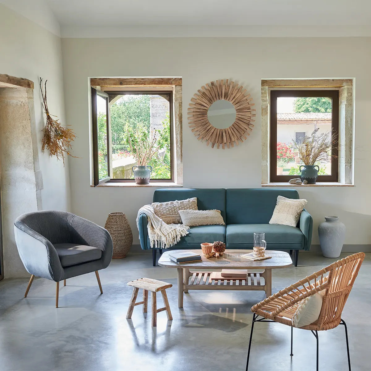 Canapea extensibilă cu trei locuri Atmosphera Daria, 198x87x83 cm