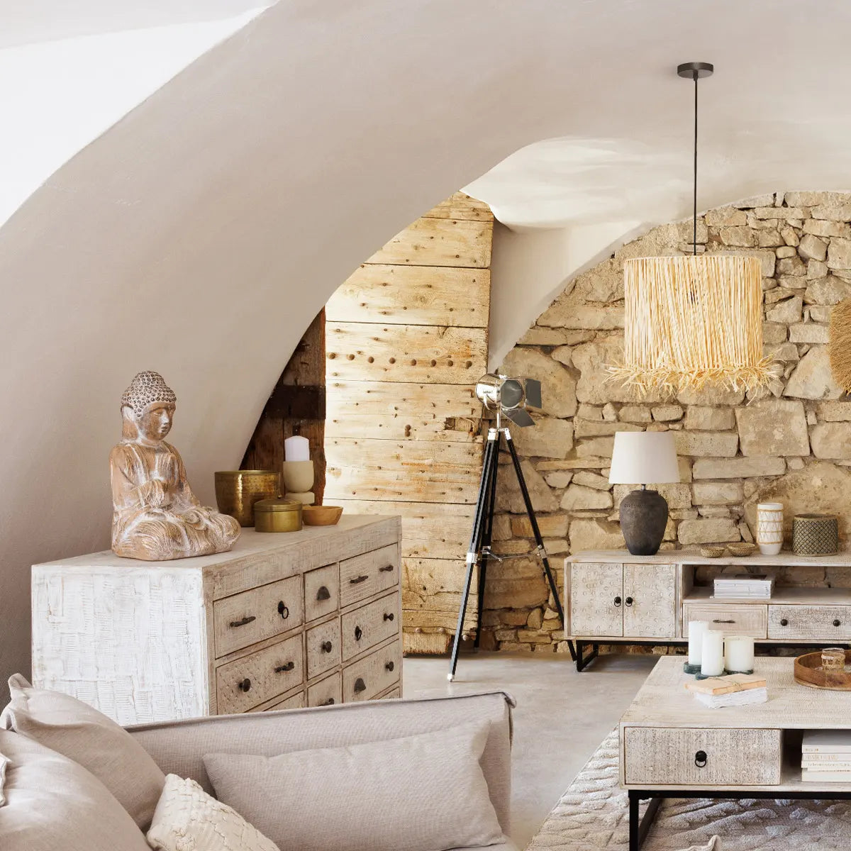 Figură decorativă Atmosphera Arya, lemn de mango, 45 cm