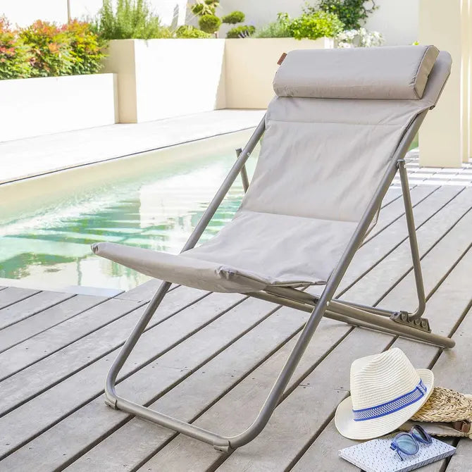 Шезлонг Hesperide Jubba, Лешник/Пралине