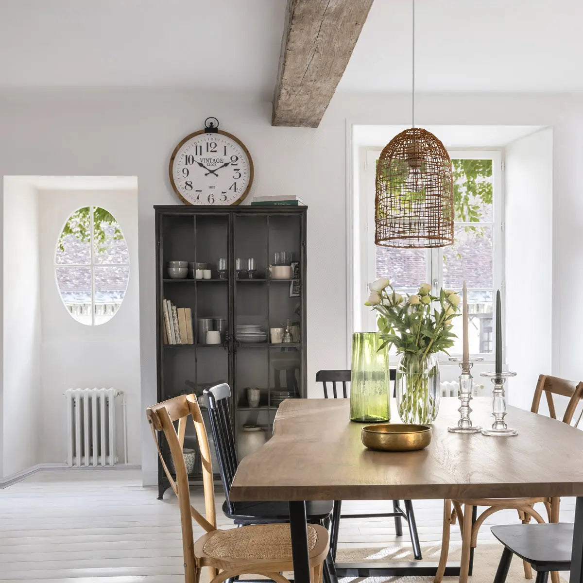 Ceas de perete Atmosphera Yago, stil Pocket, Ø57 cm, MDF