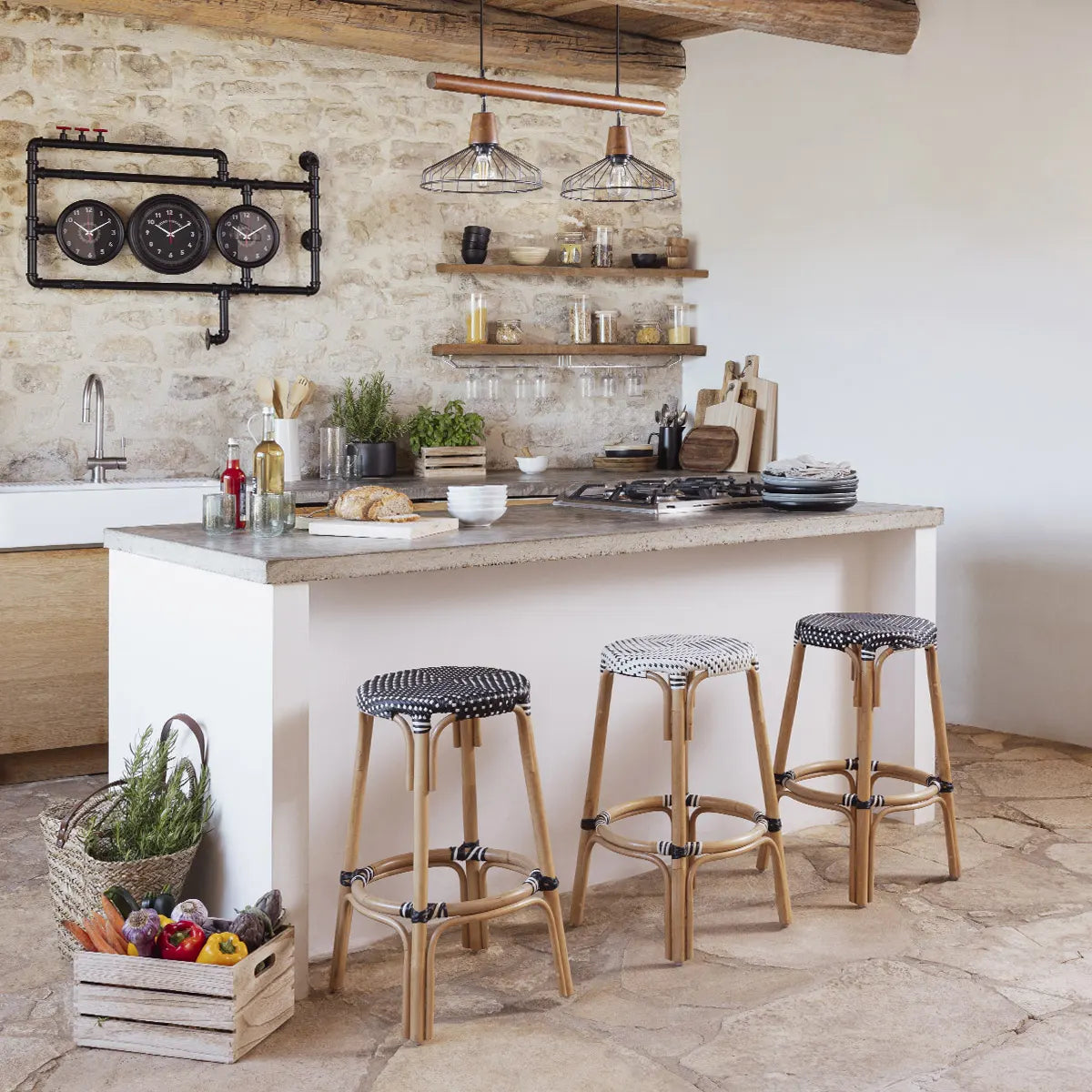 Scaun de bar atmosphera Trecia, Rattan