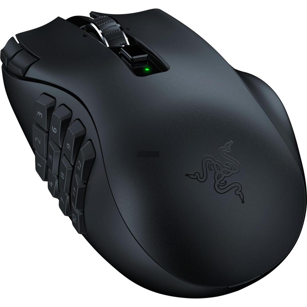 Mouse de gaming wireless Razer Naga V2 HyperSpeed, negru