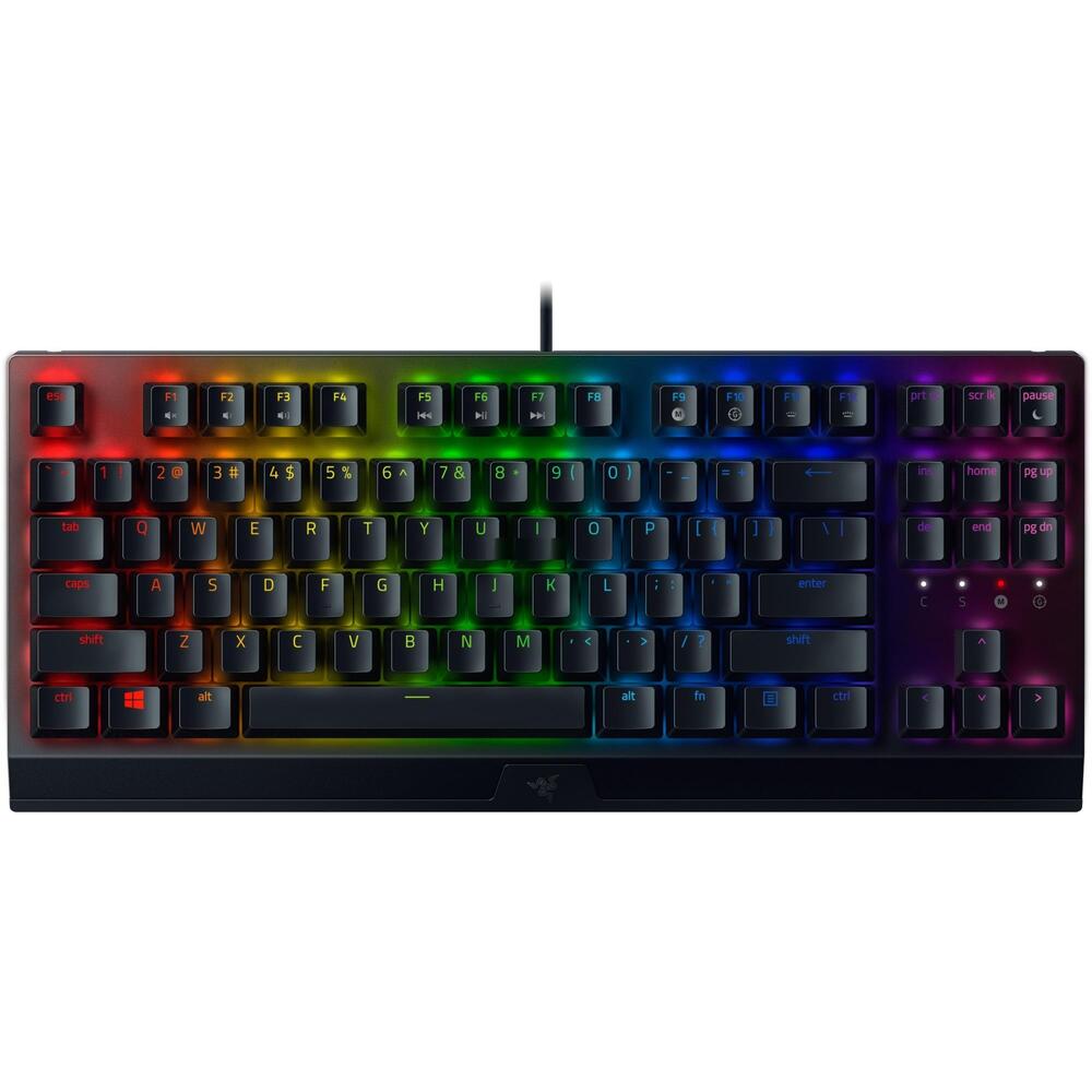 Tastatură de gaming Razer BlackWidow V3 TKL, switch-uri optice verzi, neagră