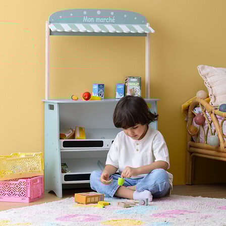 Atmosferă de magazin pentru copii din lemn Aksel, 60x99 cm, MDF, Verde