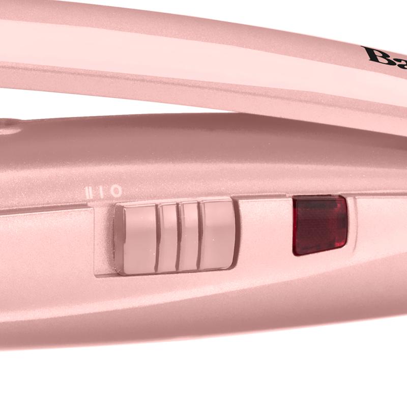 Ondulator de păr BaByliss Curl Secret 2664PRE, Automat, Selector de temperatură: 185°C și 205°C, Element ceramic profesional, Roz