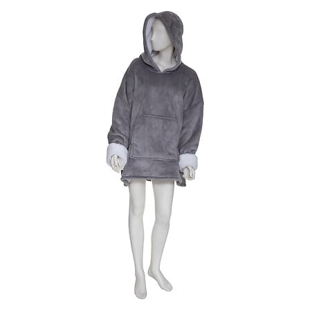 Худи одеяло atmosphera, Фланел, Размер L/XL, Сиво