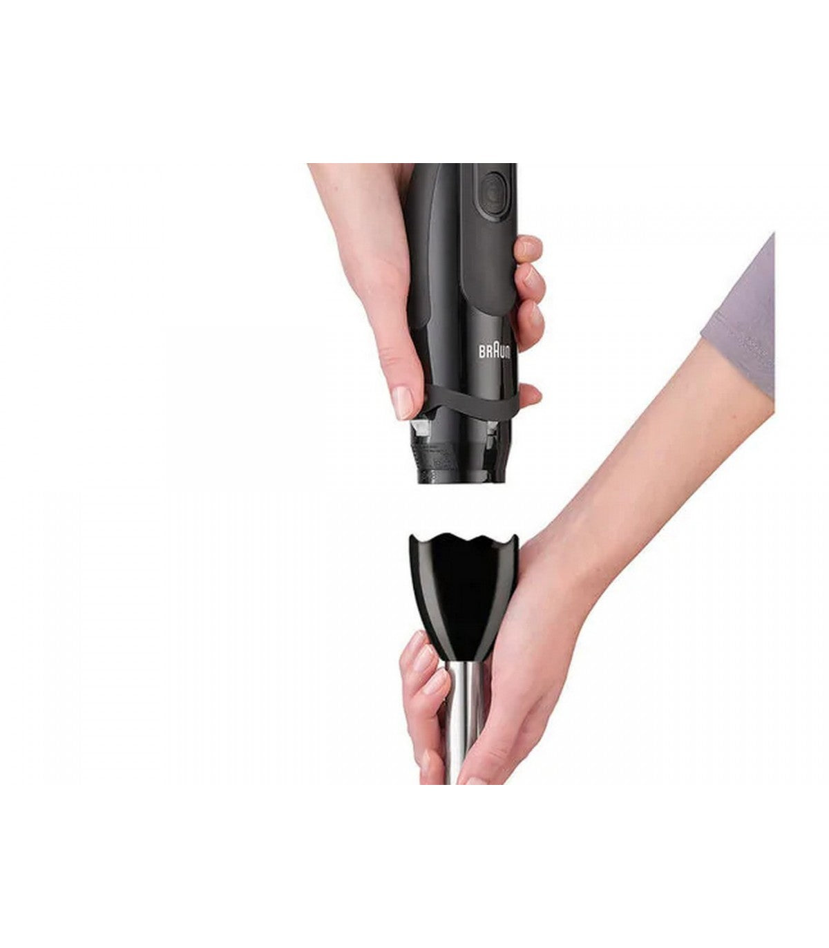 Blender Braun MultiQuick 5277 Vario, 1000 W, Cană gradată 0,6 l, Capacitate 1,5 l, Accesorii pentru piure, 21 de viteze + Turbo, Negru