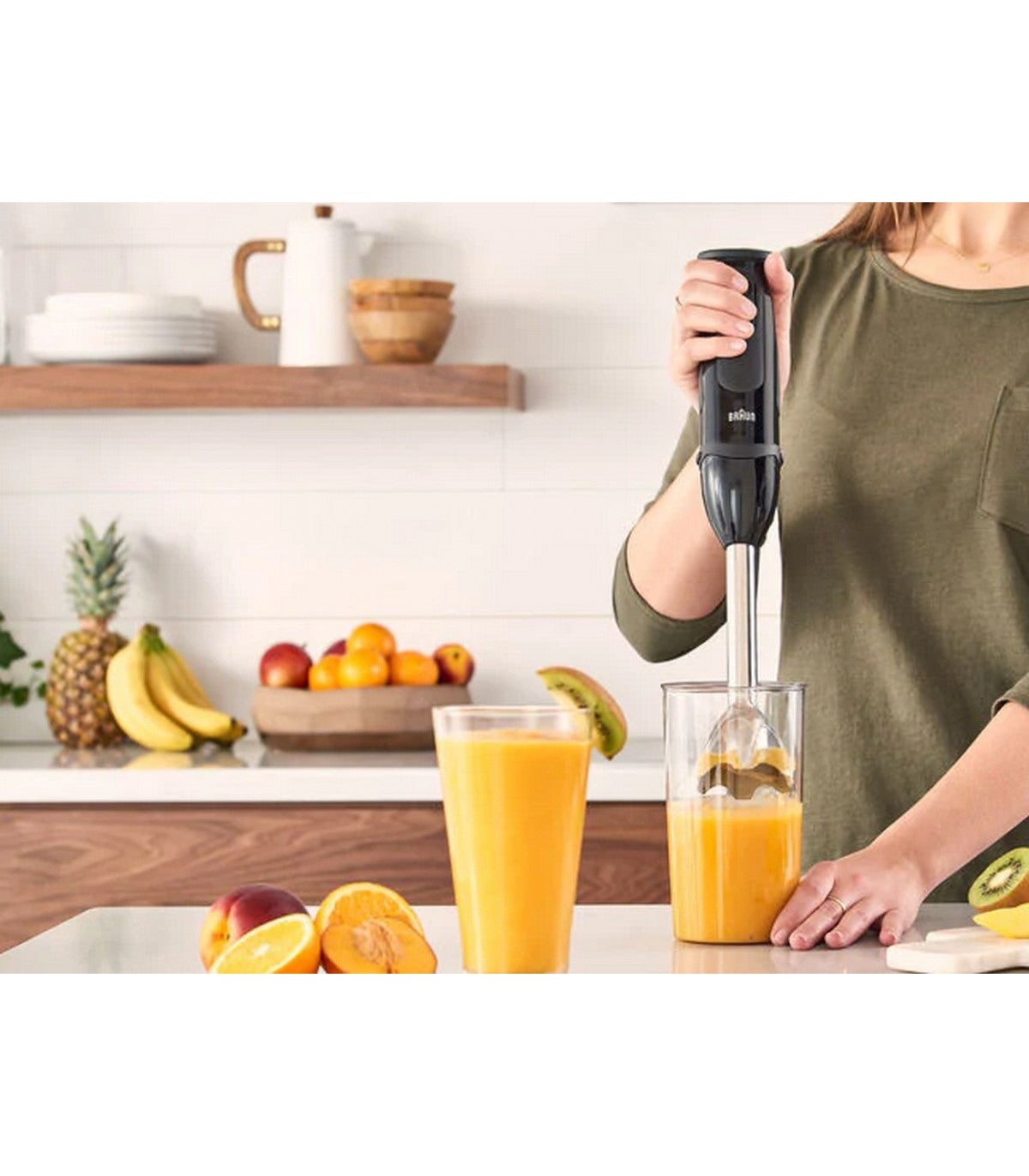 Blender Braun MultiQuick 5277 Vario, 1000 W, Cană gradată 0,6 l, Capacitate 1,5 l, Accesorii pentru piure, 21 de viteze + Turbo, Negru