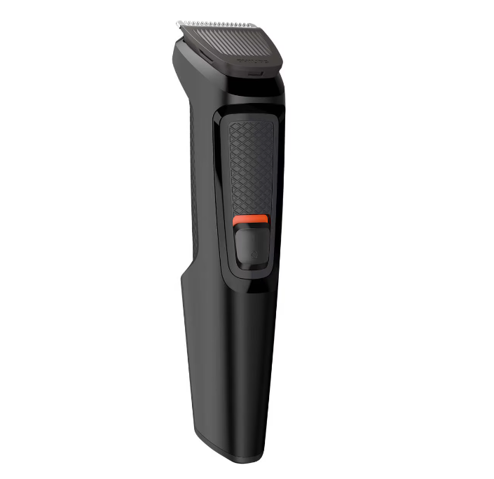 Aparat de tuns facial multifuncțional 6 în 1 Philips Multigroom MG3710/15, Fără fir, Lame auto-ascuțitoare, 4 piepteni, Negru