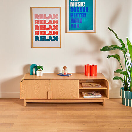 Comodă TV Atmosphere Lee, 2 uși și 1 raft, 140x40x45 cm, MDF