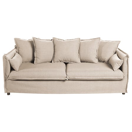 Canapea Atmosphera Odilon cu trei locuri, bej, 210x104x78 cm