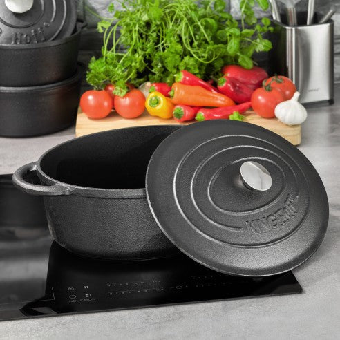 Oală din fontă KingHoff 2253, inducție, 2,4 l