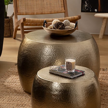 Masă de cafea Atmosphera Issam, Metal, 2 bucăți