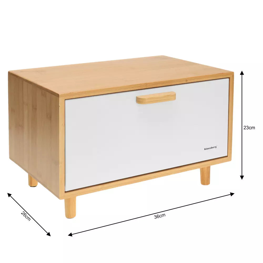 Cutie pentru pâine Klausberg, Metal, Bambus, 36x26x23 cm