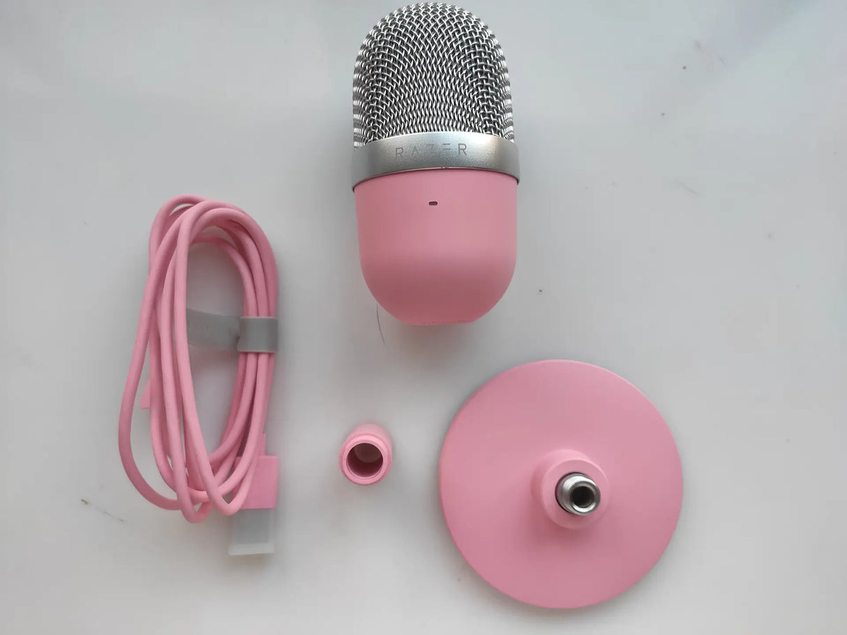 Microfon de gaming Razer Seiren Mini, cuarț roz