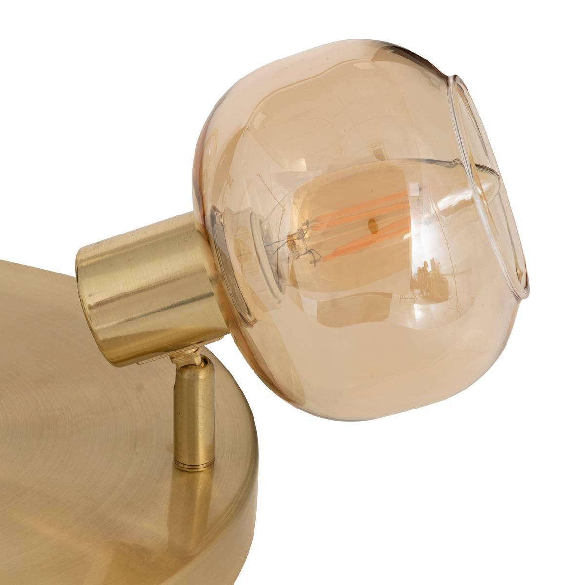 Lampă de tavan Atmosphera Pilia, 25 cm, sticlă chihlimbar