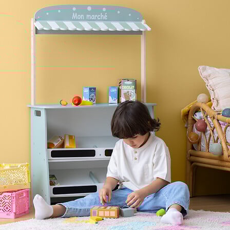 Atmosferă de magazin pentru copii din lemn Aksel, 60x99 cm, MDF, Verde