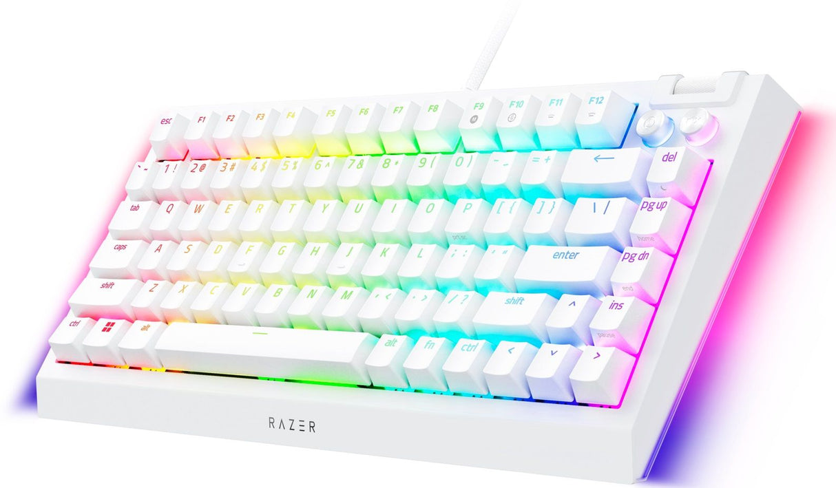 Tastatură de gaming BlackWidow V4 75%, Alb