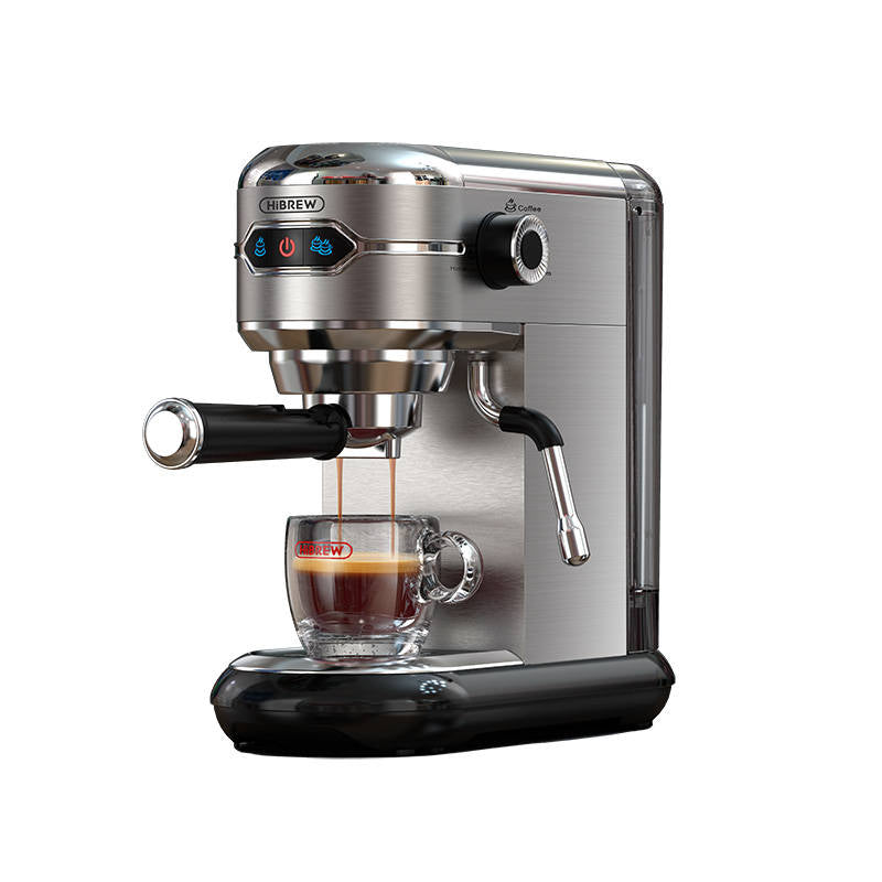 Espressor semiautomat HiBREW H11, 19 bar, 1450W, 1.1l, Argintiu