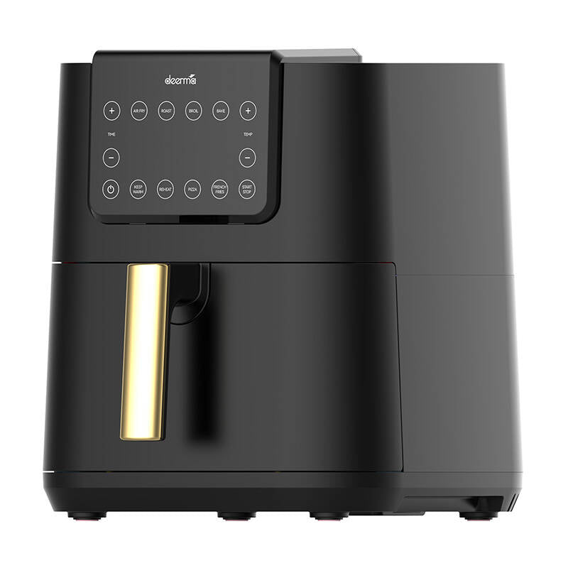 Friteuză cu aer cald Deerma DEM-KZ120, 1700W, 7,5 l, până la 200°C, 8 programe, Negru