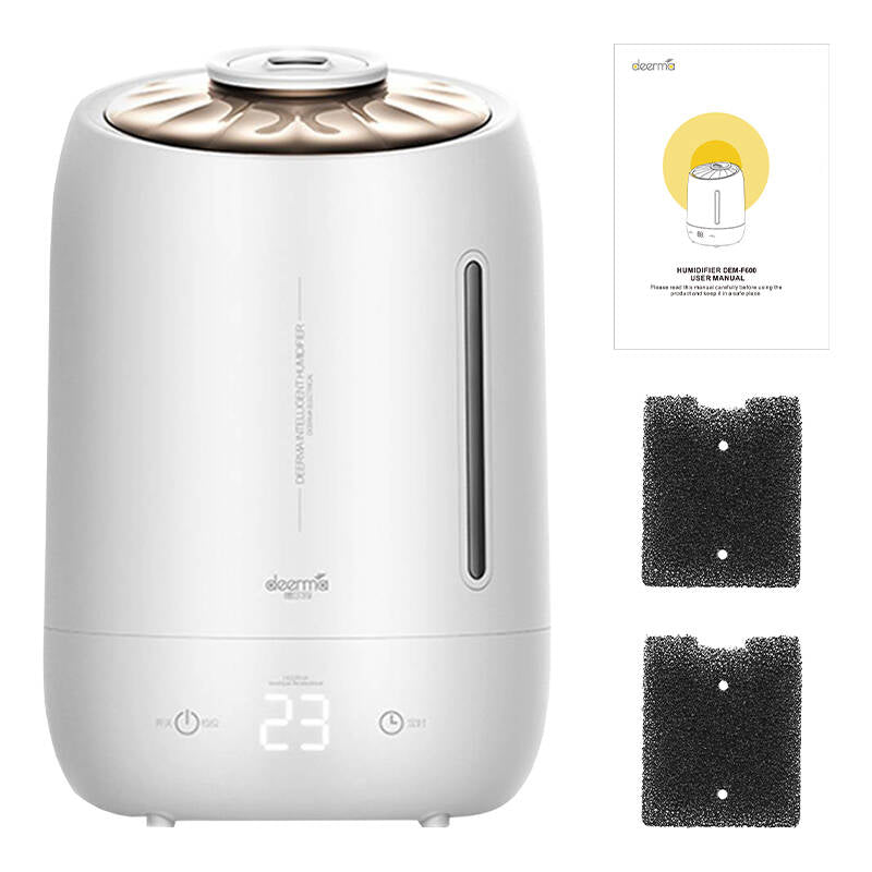 Purificator de aer Deerma F600, 25W, Capacitate 5 l, Afișaj, Aromaterapie, Alb
