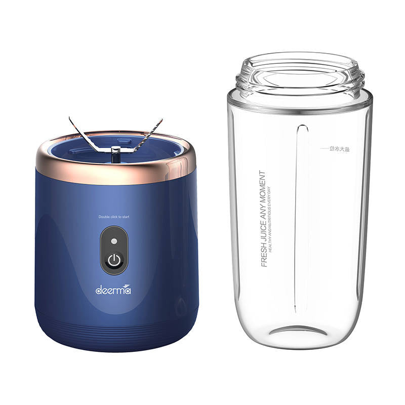 Blender fără fir Deerma NU06, 19.000 rpm, 400 ml, 1500 mAh, rezistent la apă, albastru închis