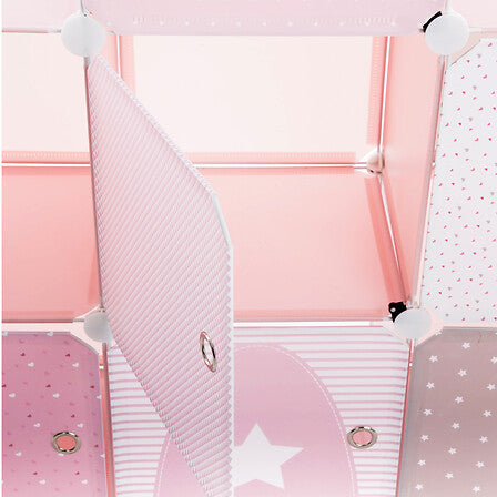 Dulap de depozitare pentru copii Atmosphera, roz, 7 compartimente, 110 cm