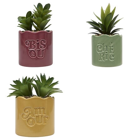 Plantă artificială Atmosphere Chéri, 17 cm, diverse specii