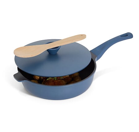 Тиган с кошница и прибори 5five Aluro, Лят алуминий, 28 cm, Син