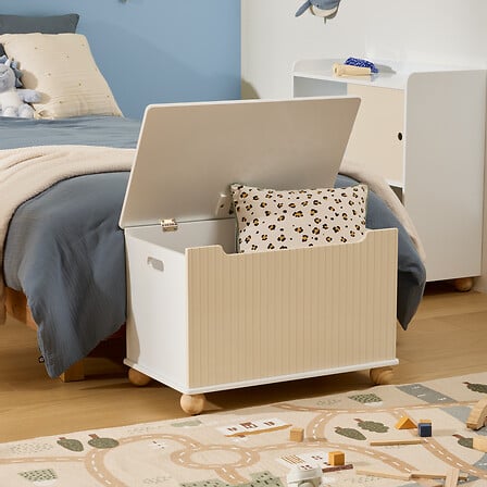 Comodă de depozitare pentru copii atmosphera Bouli, bej, 60 × 36 × 41,5 cm, MDF