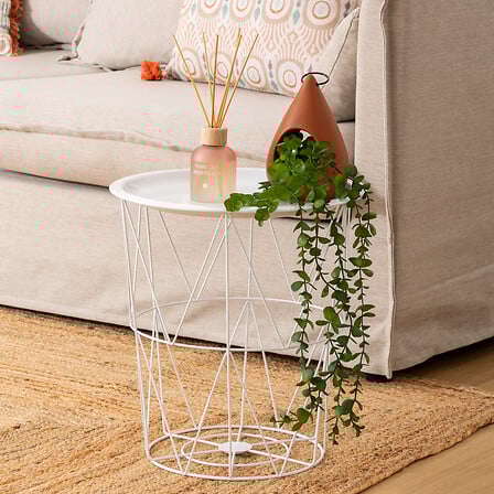 Masă laterală Atmosphera Kumi, Metal, Ø37 cm