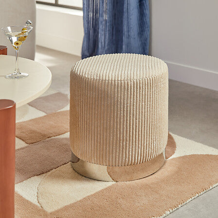 Puf Atmosphera Sylia, catifea de rapiță, Ø38 cm