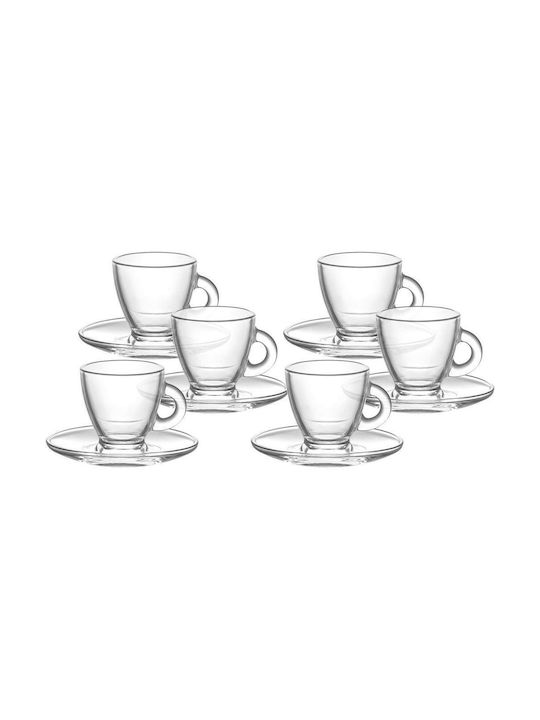 Set cești și farfurii cafea LAV Roma, 95 ml, 6 buc.