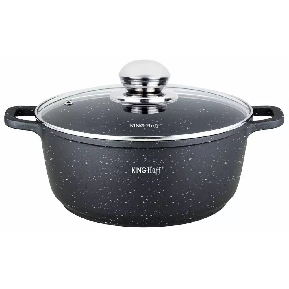 Cratiță din aluminiu KingHoff 1593, acoperire cu marmură, 2,3 l, 20 cm